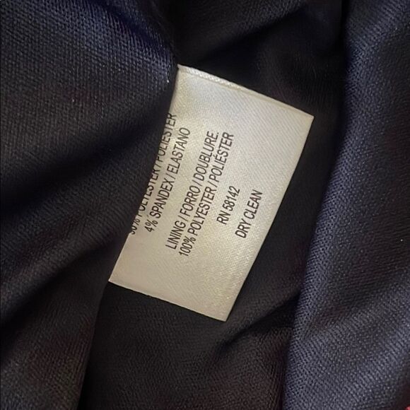 Maggy London Black/Pink Sheath Dress Long Sleeve Crew Neck zip back slit back 4 - Picture 6 of 6